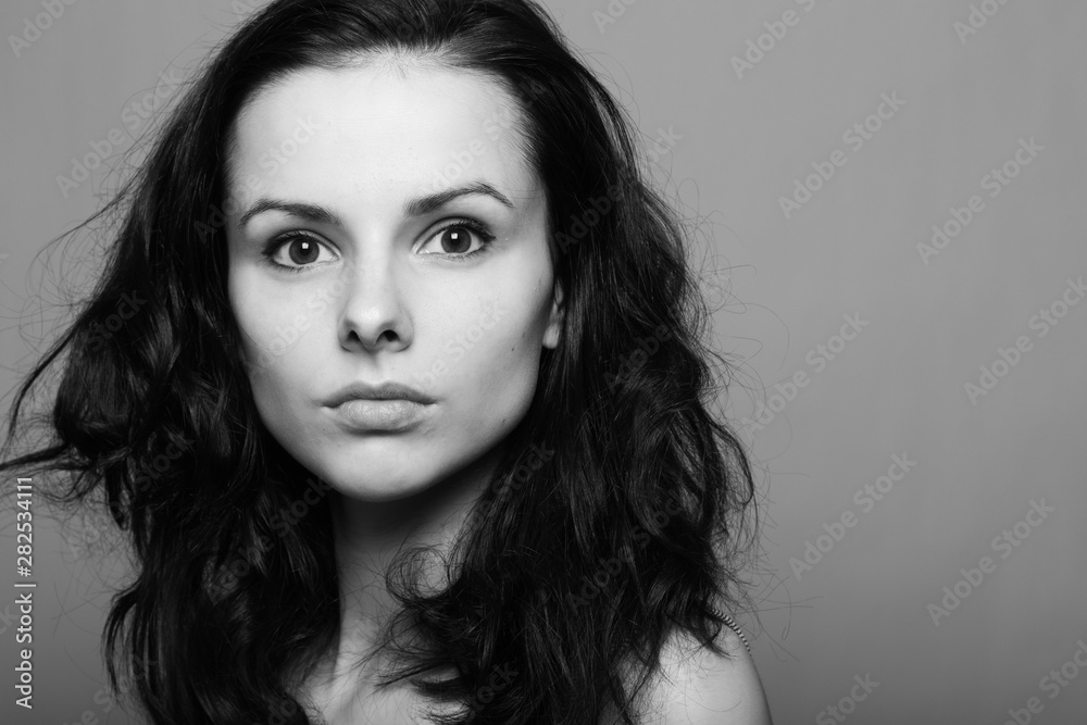 beautiful young girl black and white portrait beautiful young girl black and white portrait