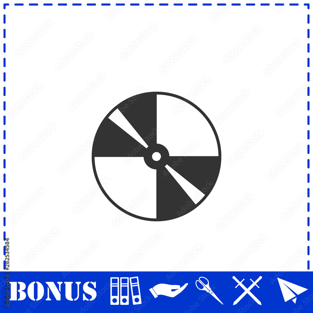Disc icon flat Disc icon flat