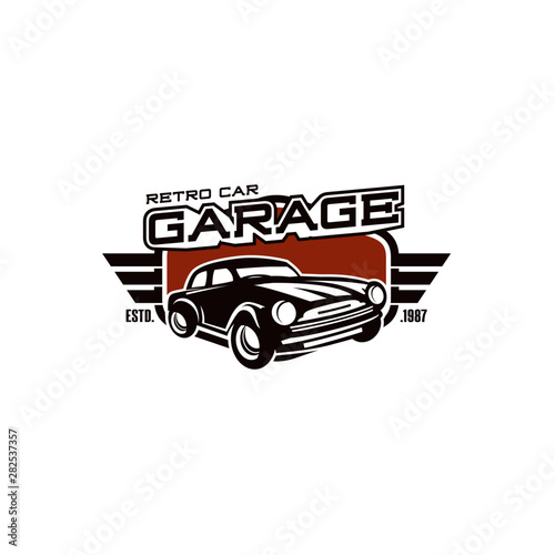 Retro Car Logo Design Template Vector