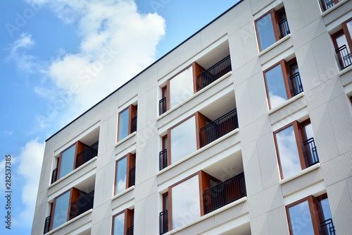 modern building with balconies