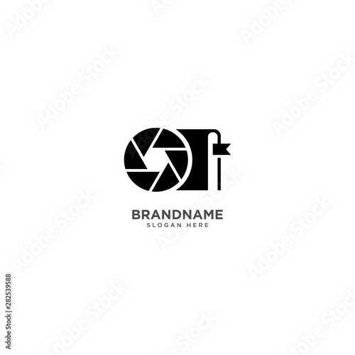 Camera Book Logo Design Vector, Photography and Book symbol Icon