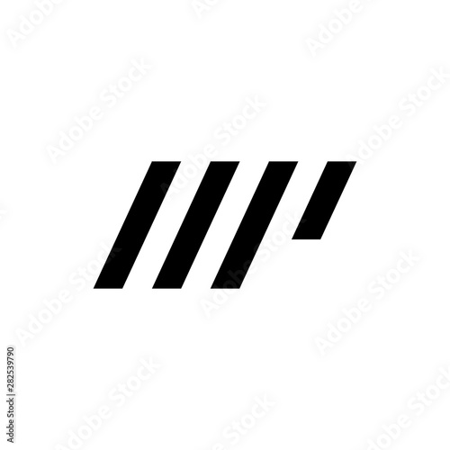 Foto Letter MP logo design vector
