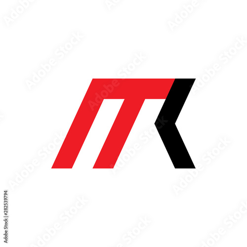 Letter MK or MR logo design vector