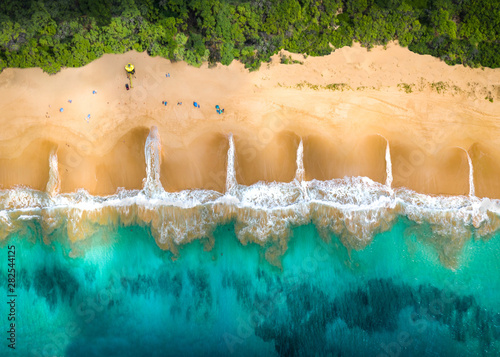 Makena Beach Maui Hawaii Drone top-down