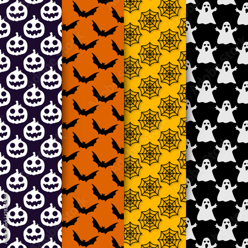 Set of Halloween backgrounds photo