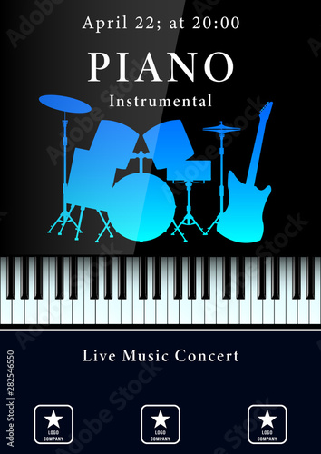 Rock Piano concert poster