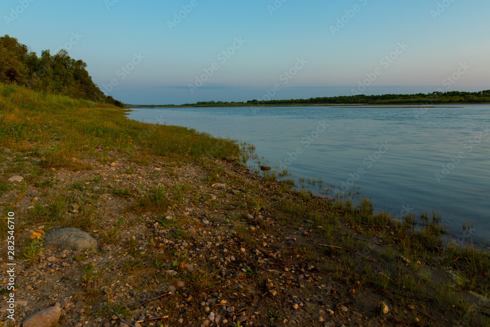 sunset by the South Saskatchewan river
