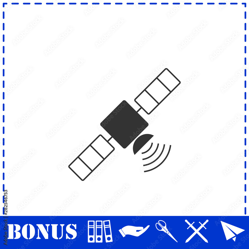 Satelite icon flat Satelite icon flat