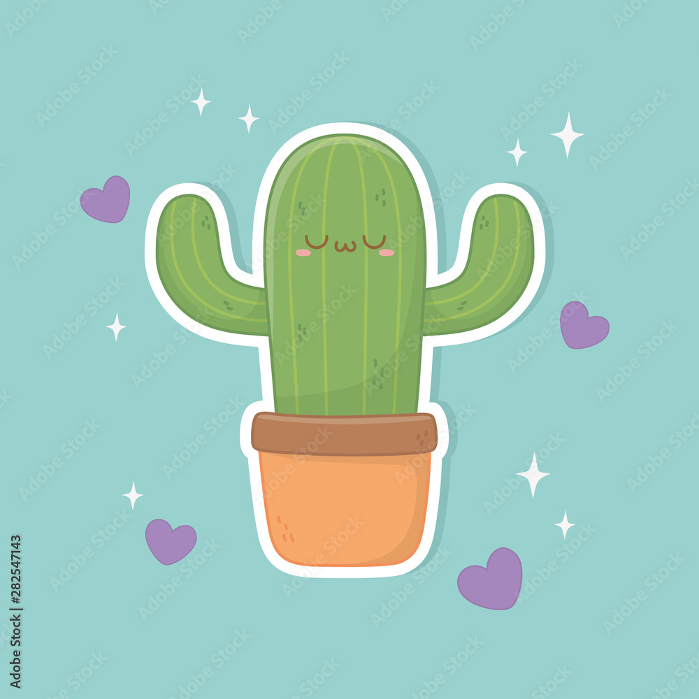 funny fantasy cactus kawaii character funny fantasy cactus kawaii character