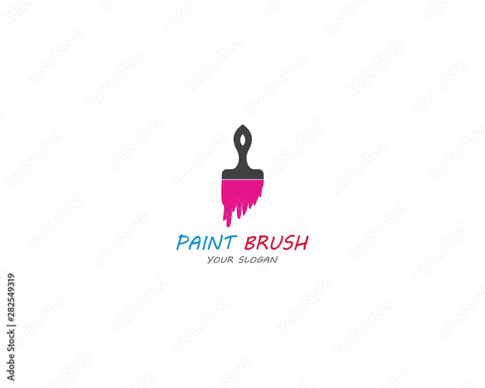 Fototapeta premium Paint Logo Template vector icon illustration design