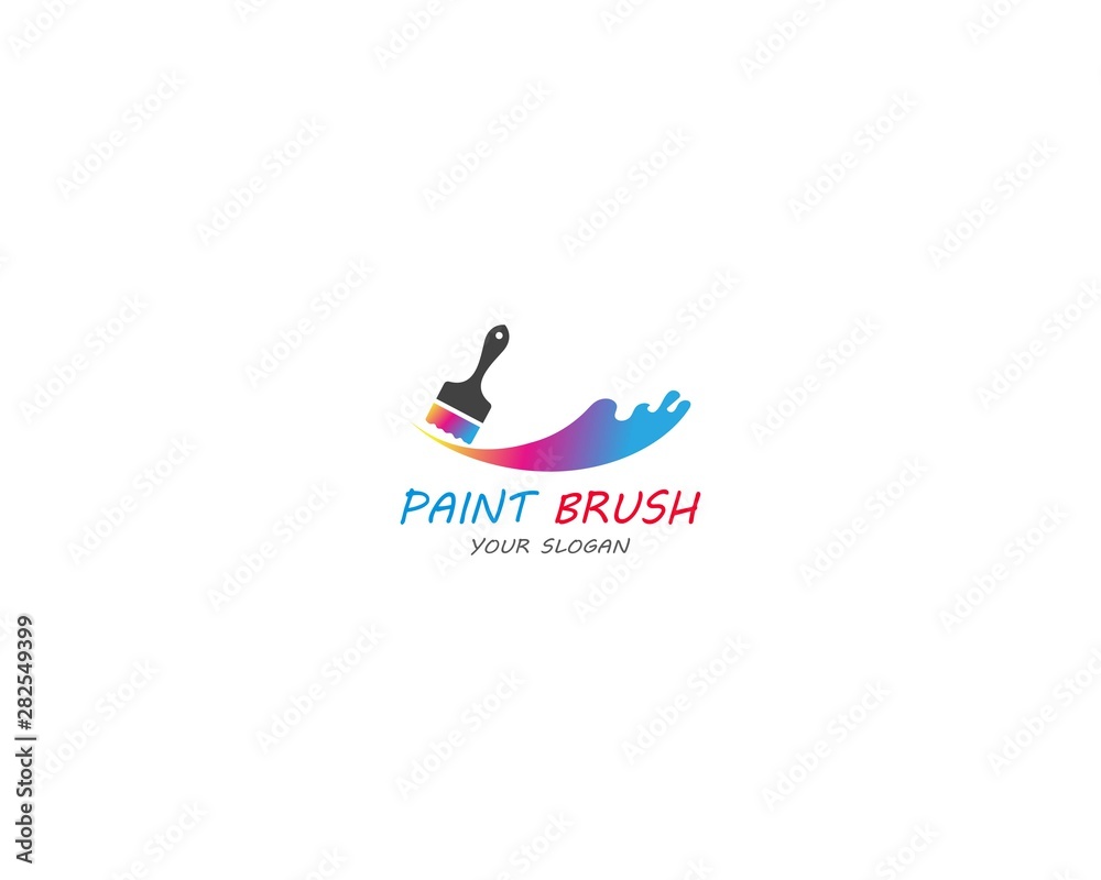 Fototapeta premium Paint Logo Template vector icon illustration design