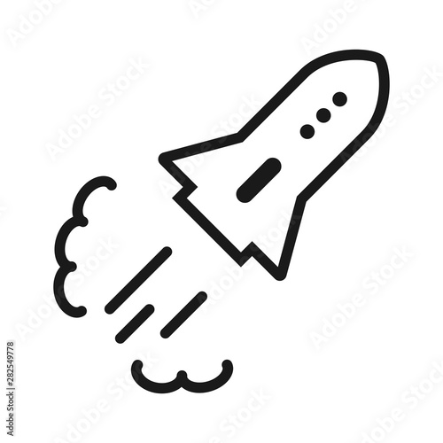 rocket - minimal line web icon. simple vector illustration. concept for infographic, website or app.