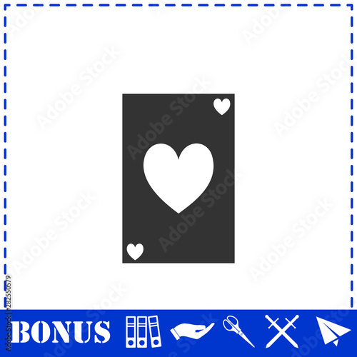 Playing card icon flat