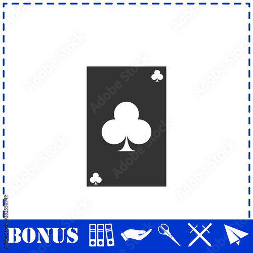 Playing card icon flat