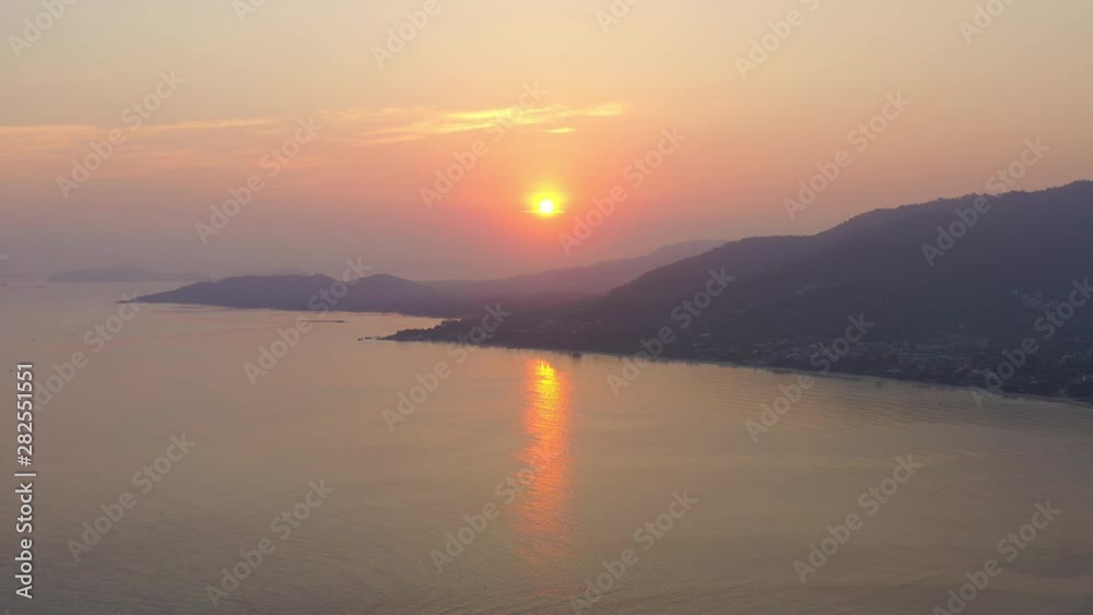 sunset time samui island landscape aerial panorama 4k thailand sunset time samui island landscape aerial panorama 4k thailand
