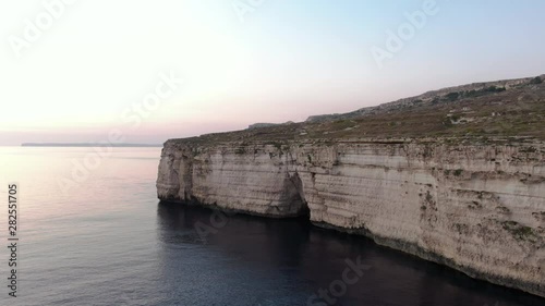 Majestic Aerial Shot of Dingli Cliffs at Sunset