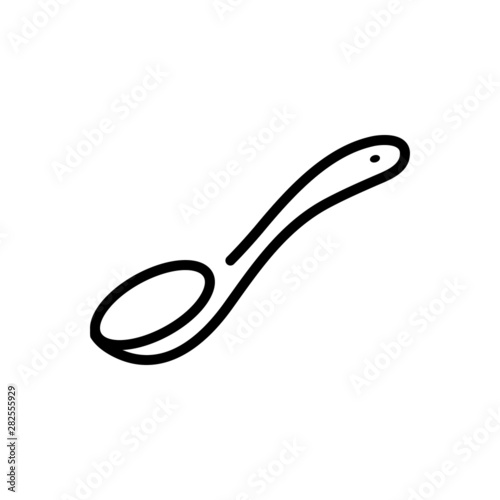 Black line icon for tablespoon 