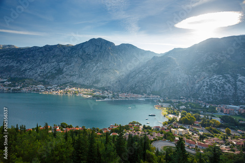 Kotor, Montenegro. Seen from above