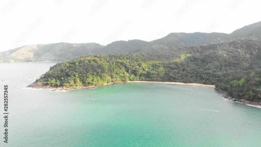 Ubatuba, Praia do Costa beach aerial 4k drone footage Ubatuba, Praia do Costa beach aerial 4k drone footage