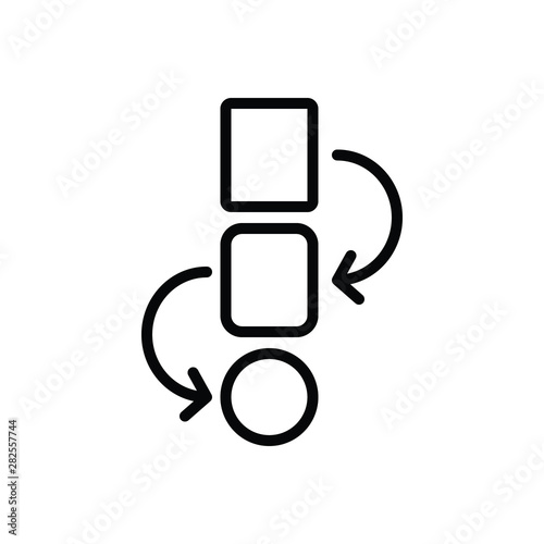 Black line icon for variation