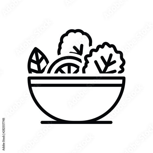 Black line icon for vegetable 
