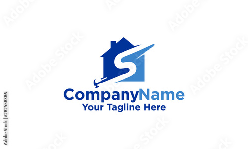 Home Construction Letter S Logo