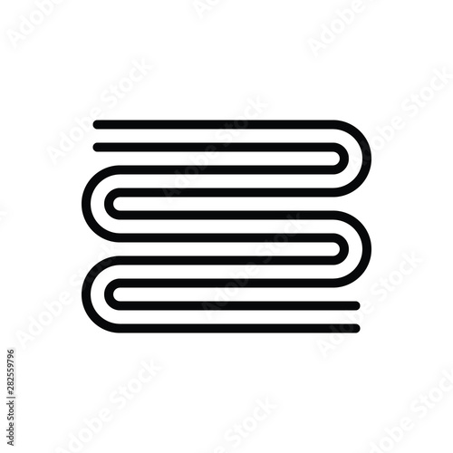 Black line icon for lap 