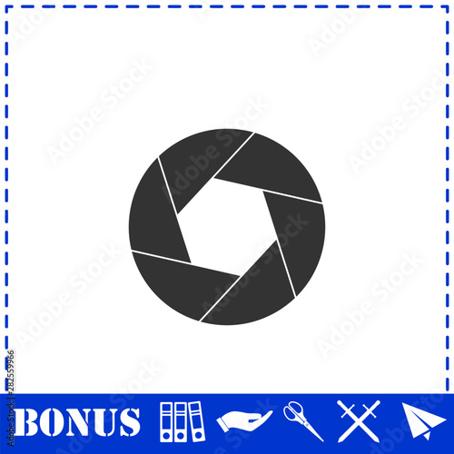 Diaphragm icon flat