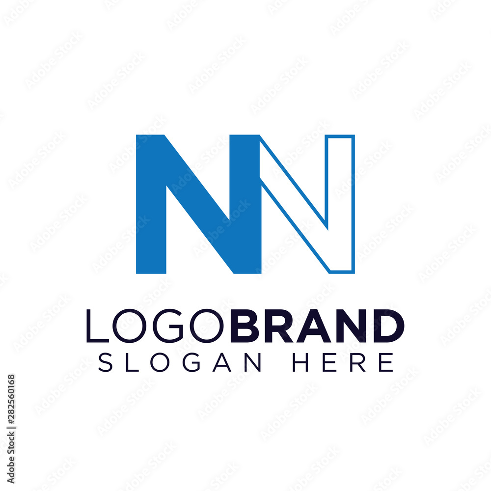 NN Initial letter logo template