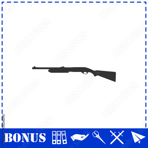 Shotgun icon flat