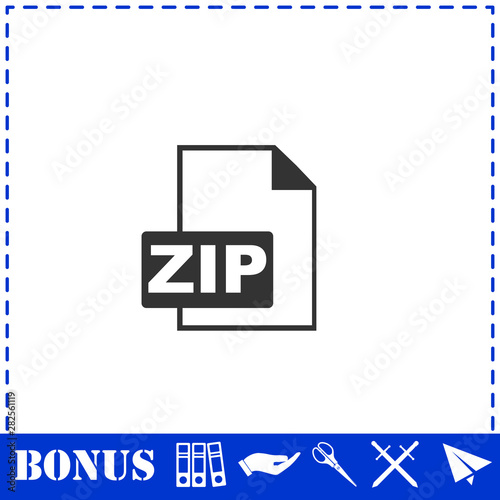 ZIP file icon flat