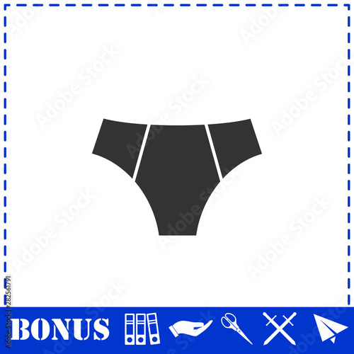 Male underpants icon flat