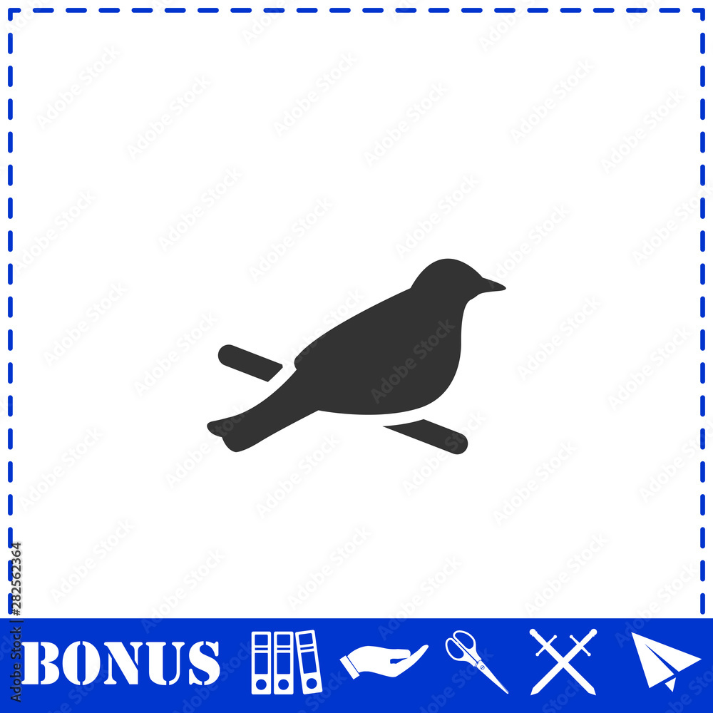 Bird icon flat Bird icon flat