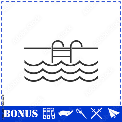 Pool icon flat