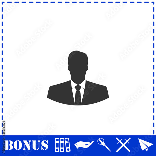 Businessman icon flat