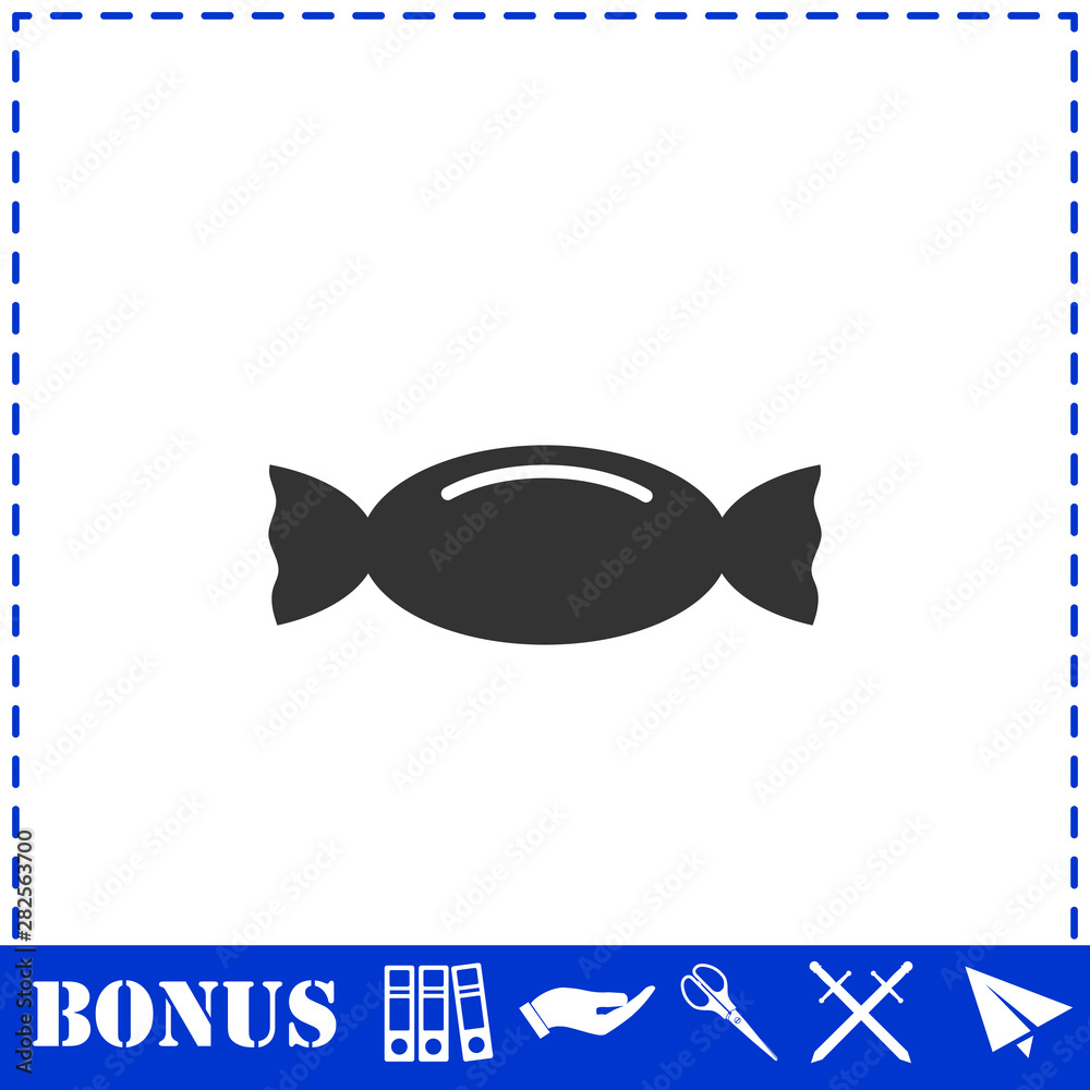 Candy icon flat Candy icon flat