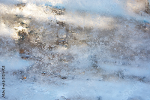 The texture of the ice. The frozen water.Winter background  © Ольга Васильева