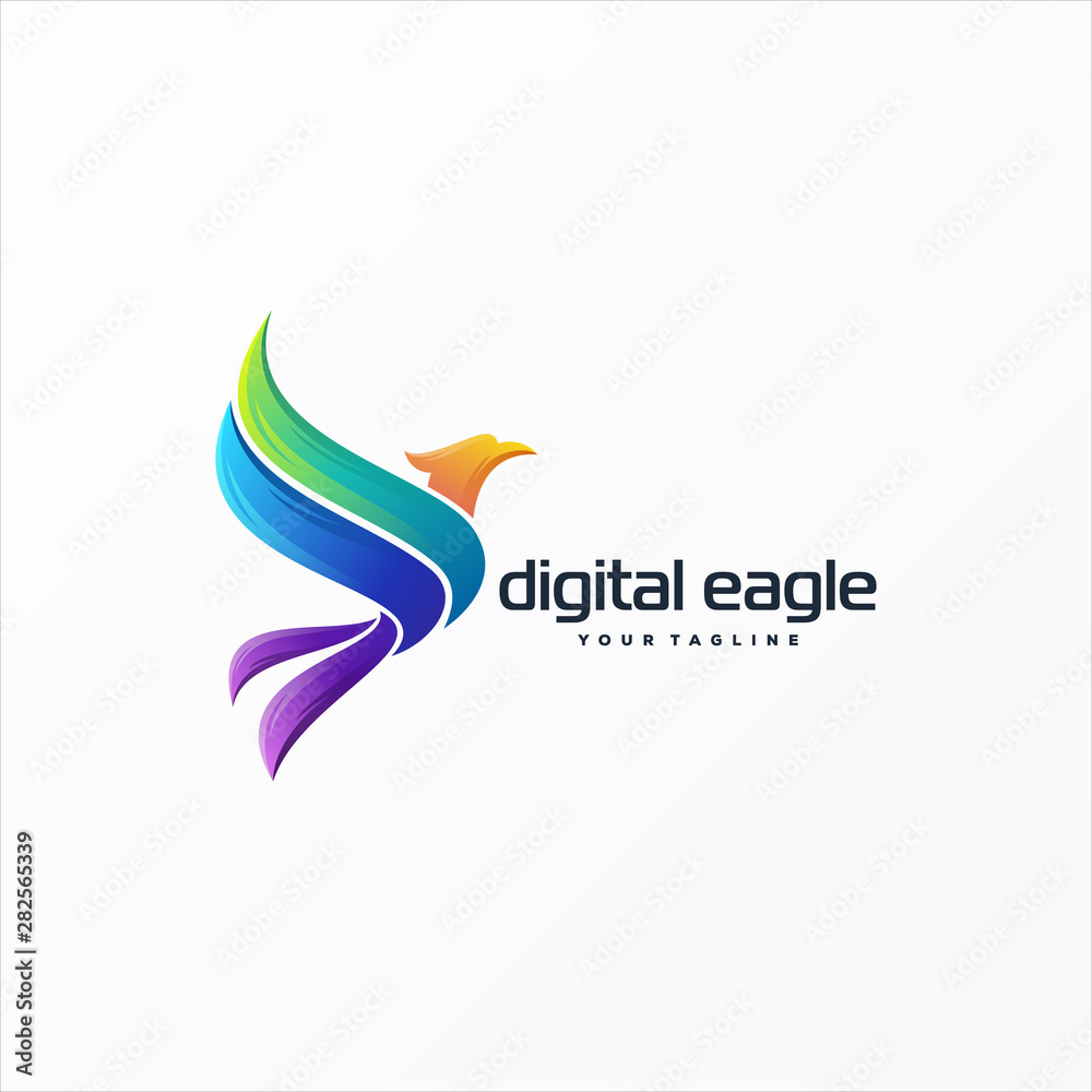 awesome digital eagle logo design awesome digital eagle logo design