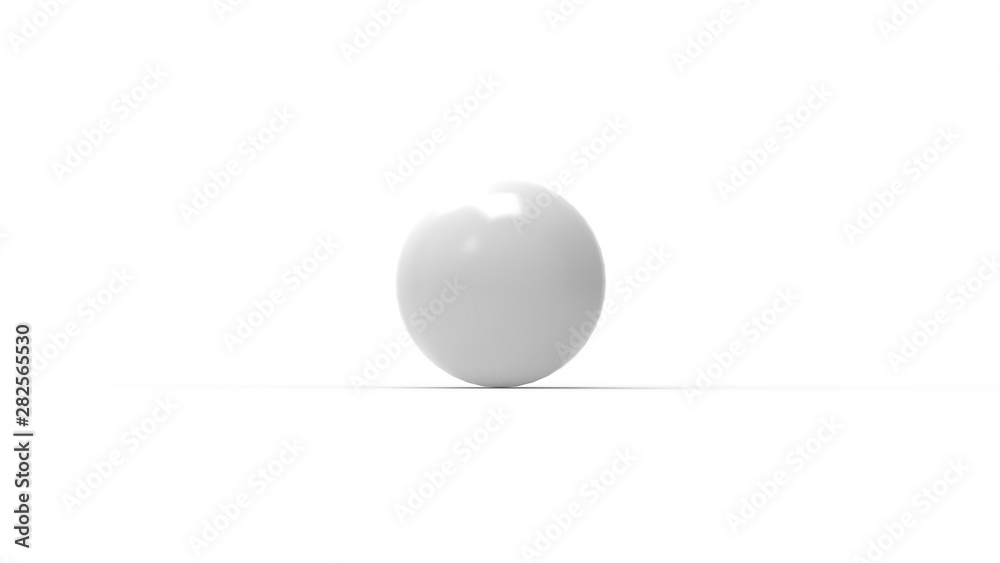 Sphere ball 3d rendering in multiple materials isolated in studio background