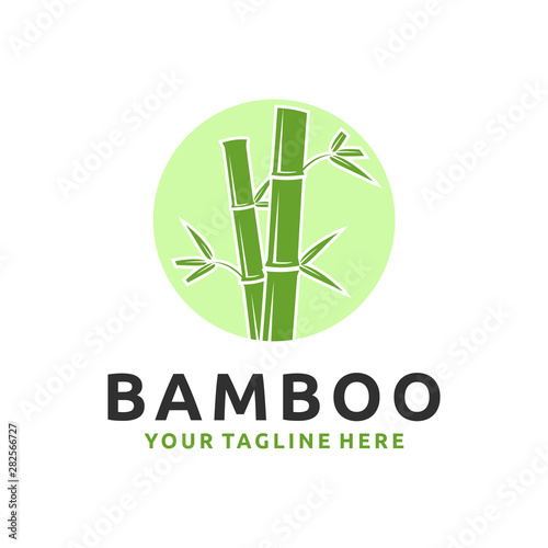 Green bamboo logo design inspiration