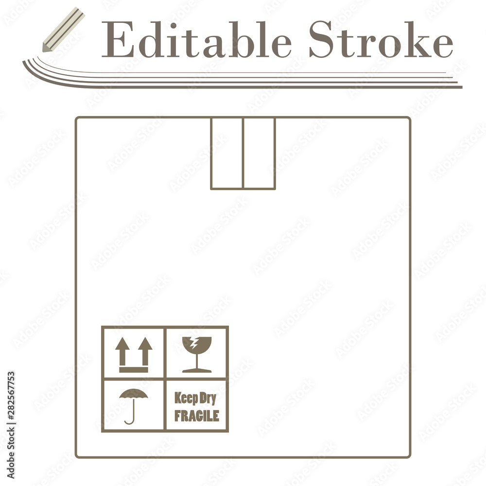 Cardboard Package Box Icon Cardboard Package Box Icon