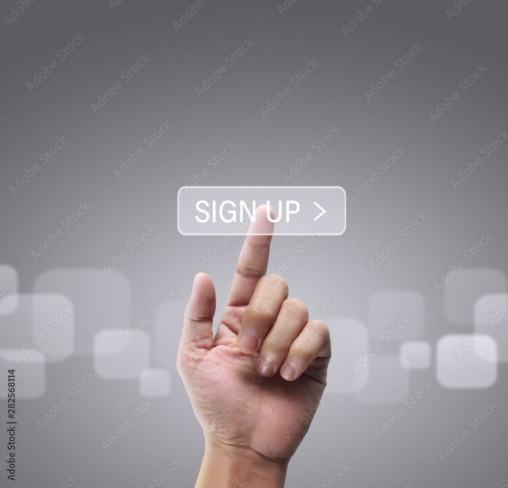 Hands touching button screen interface global connection customer networking Hands touching button screen interface global connection customer networking