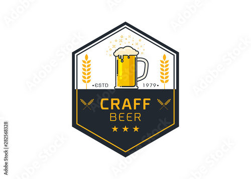 Craft beer logo vector illustration