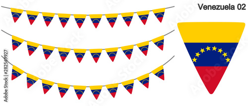ベネズエラの国旗のガーラーンド　ベクターデータ（bunting garland）