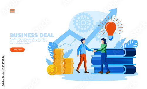 business deal for idea and knowledge with money for growth