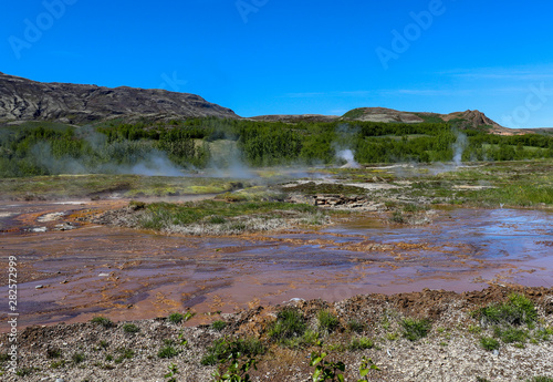 Geyser And Geothermal Field In Iceland photo