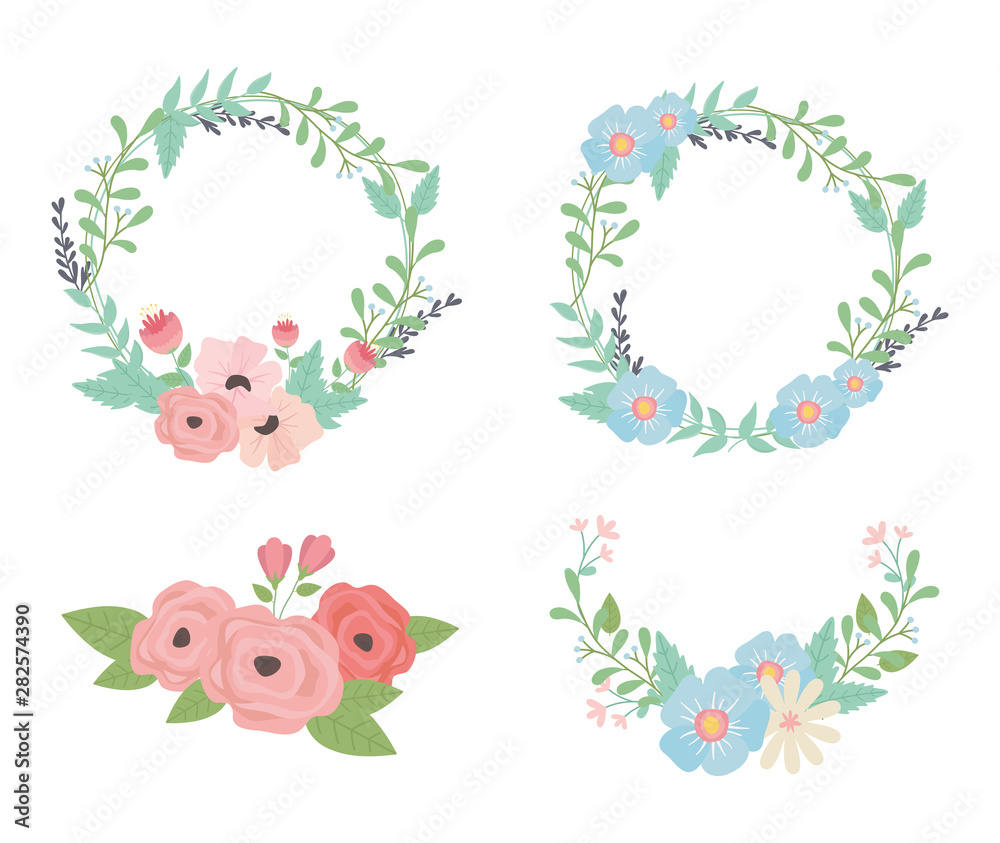 flowers and leafs wreaths and crowns decorations flowers and leafs wreaths and crowns decorations