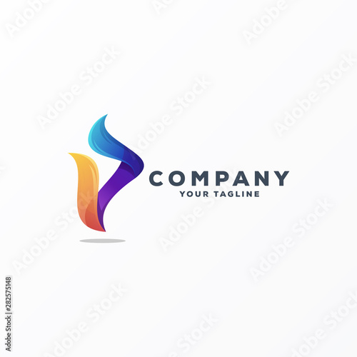 awesome letter p logo design