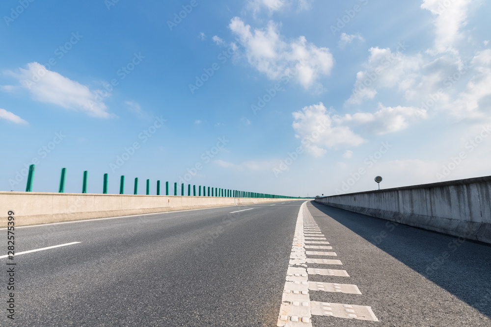 expressway and asphalt road surface