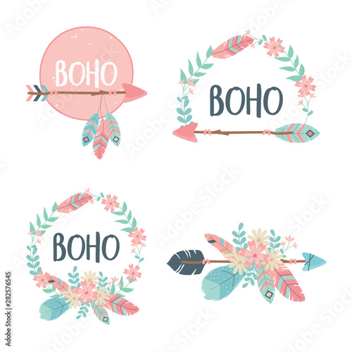 set of decorations boho style